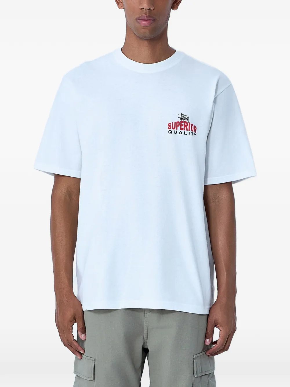 Stüssy Superior Quality logo-detail T-shirt - Bianco