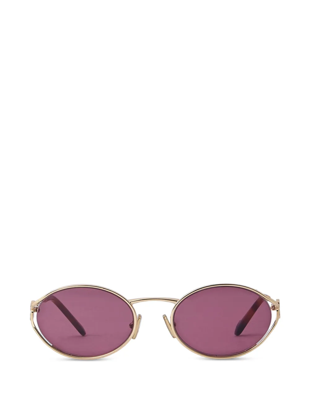 Miu Miu Eyewear Oval-frame sunglasses with metal construction and tinted lenses.Oval framesMetal constructionTinted lenses - Oro