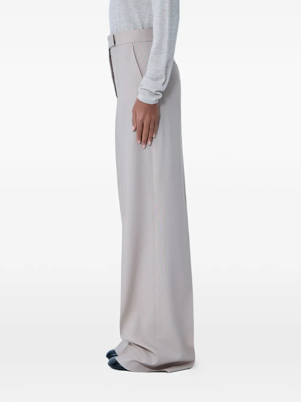Max Mara front-pleats trousers - Grey