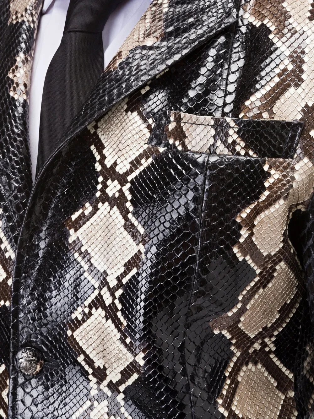 Billionaire Leren blazer Zwart