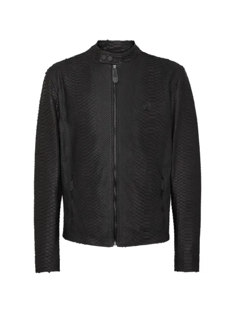Philipp Plein Moto python leather jacket
