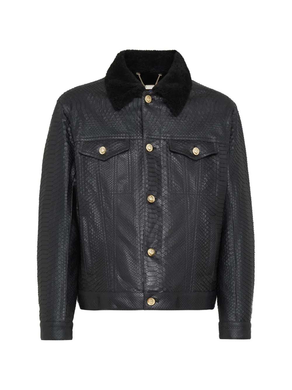 Billionaire leather jacket - Nero