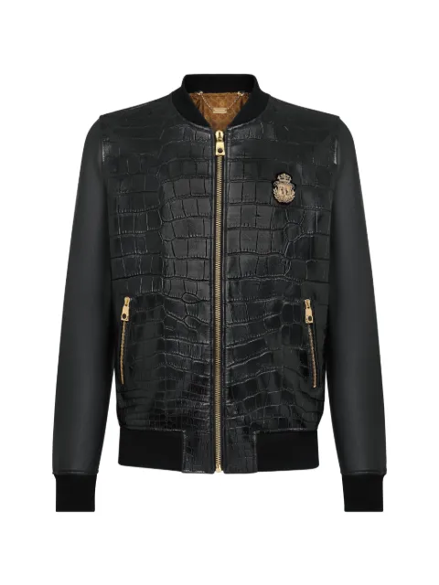 Billionaire leather bomber jacket