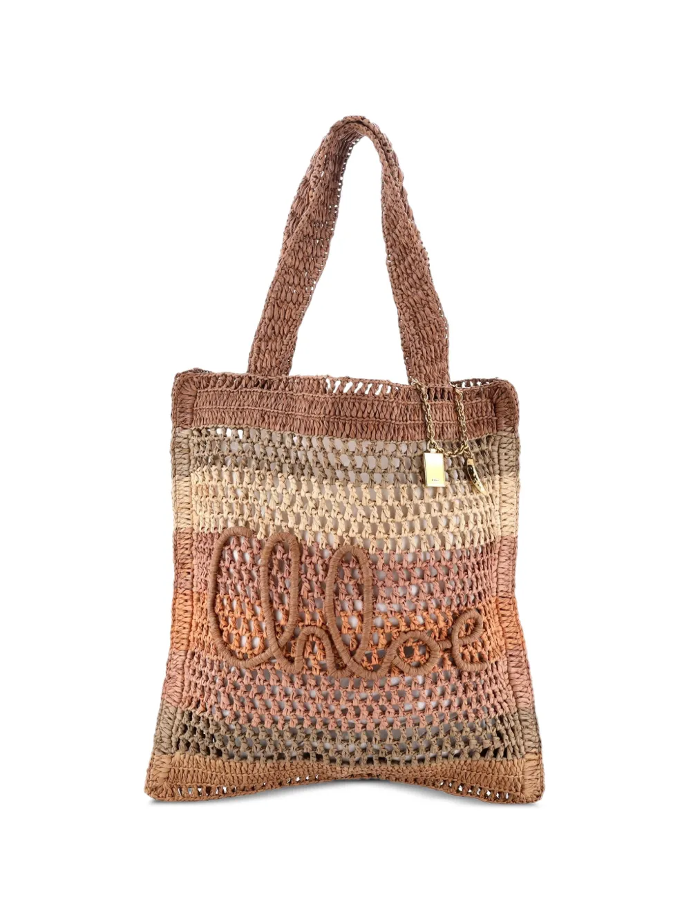 Chloé Pre-Owned Summer Banana Woven Raffia tote bag - Toni neutri