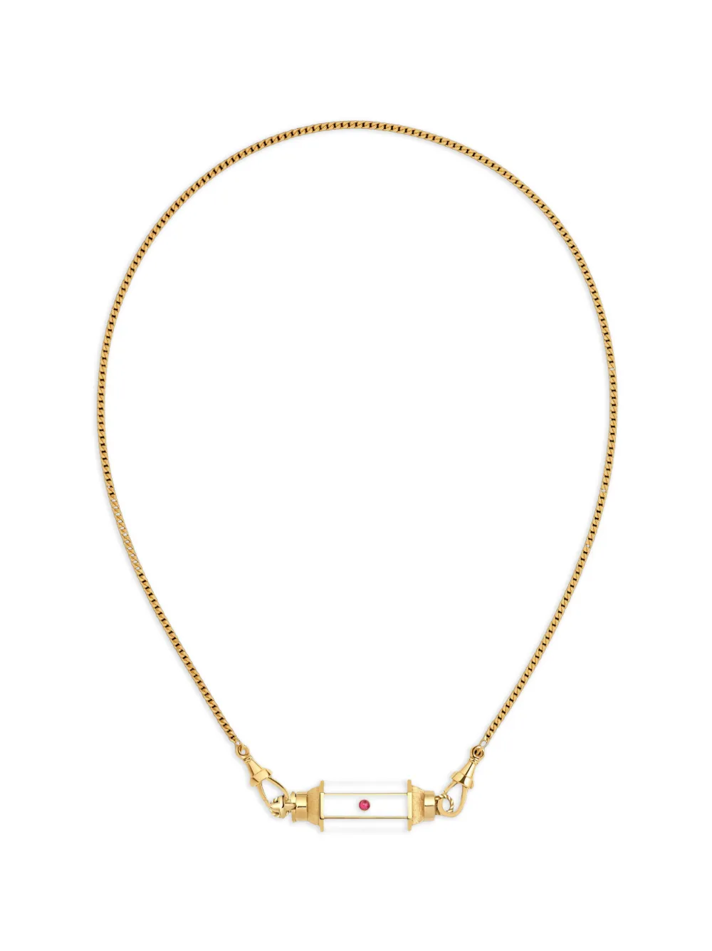 Marie Lichtenberg Ebony Baby ruby locket necklace - Gold