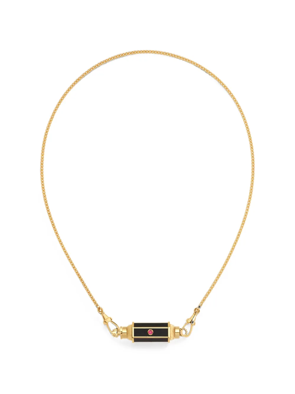 Marie Lichtenberg Ebony Baby ruby locket necklace - Gold