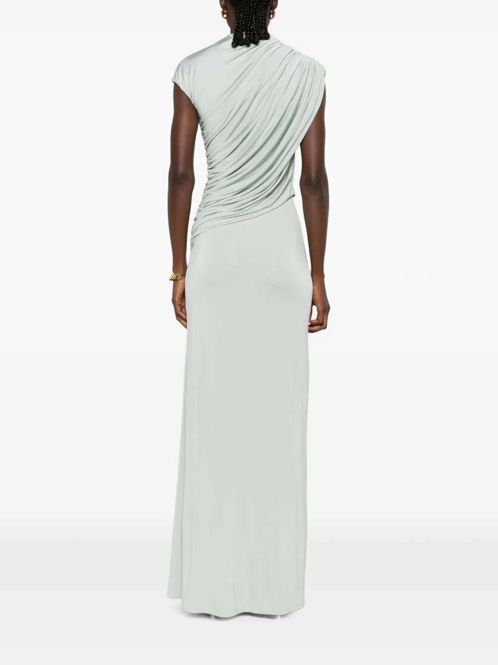 TOVE Saffron Jersey Dress Oyster Blue, view 4