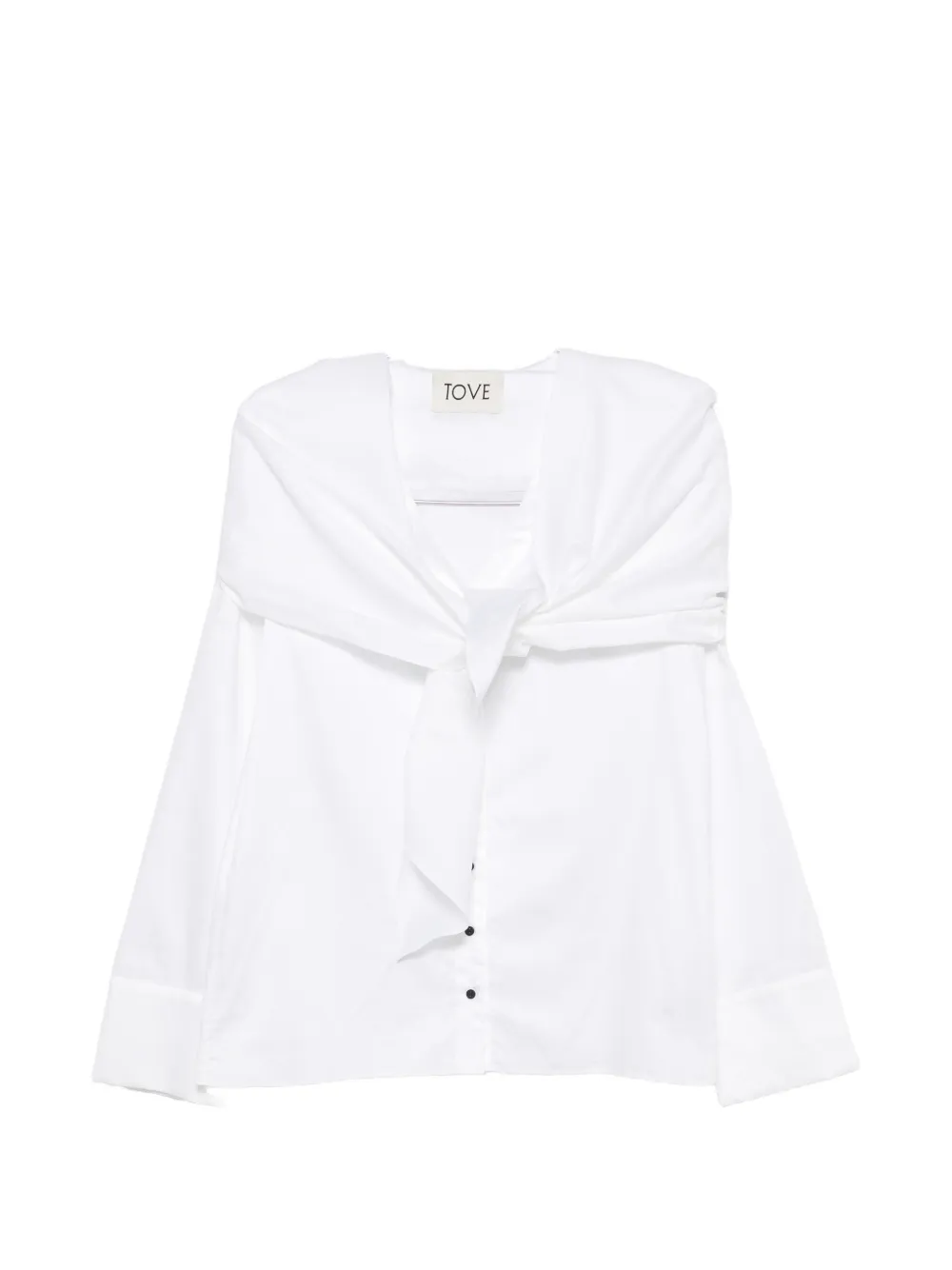TOVE Camicia Nia drappeggiata - Bianco