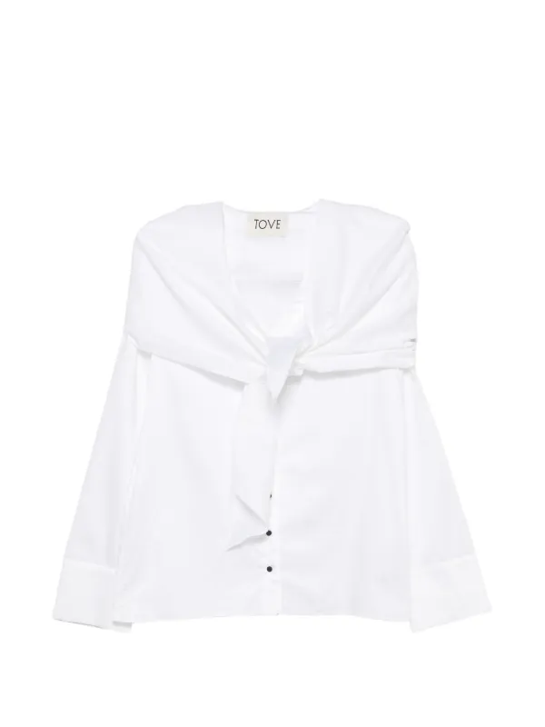 Tove Nia Draped Top in White