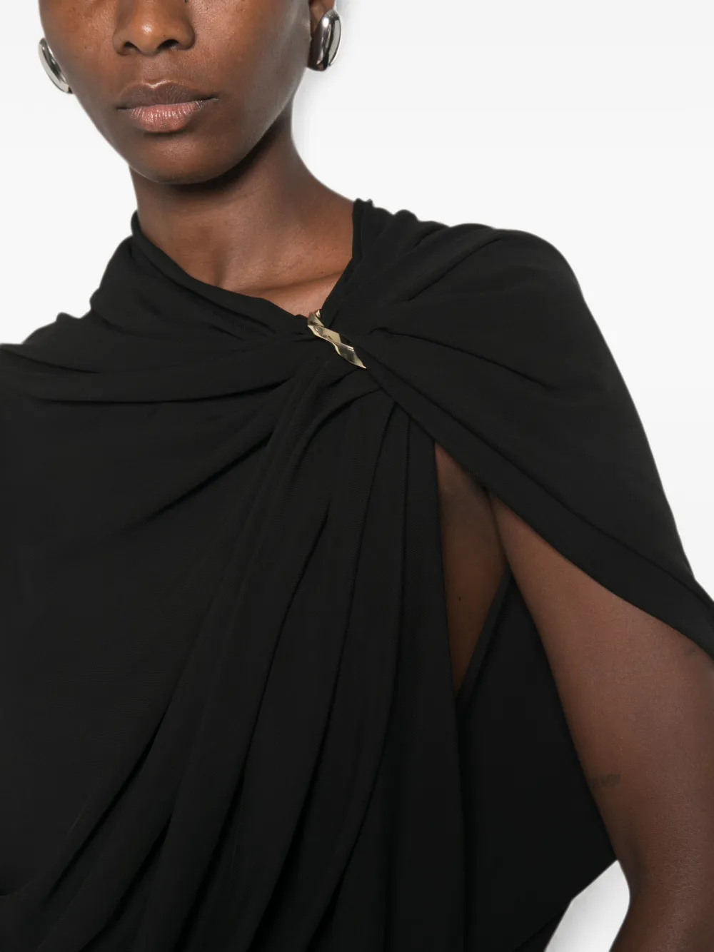 Sportmax Lacuna top verfraaid met ring Zwart
