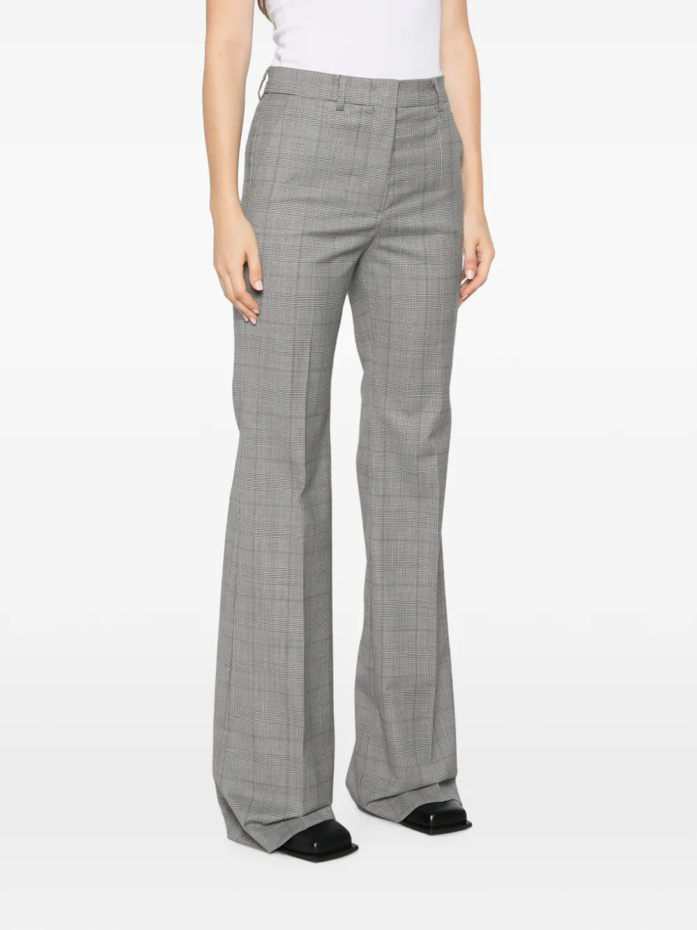 Sportmax Spxanfora Prince of Wales check trousers - Nero