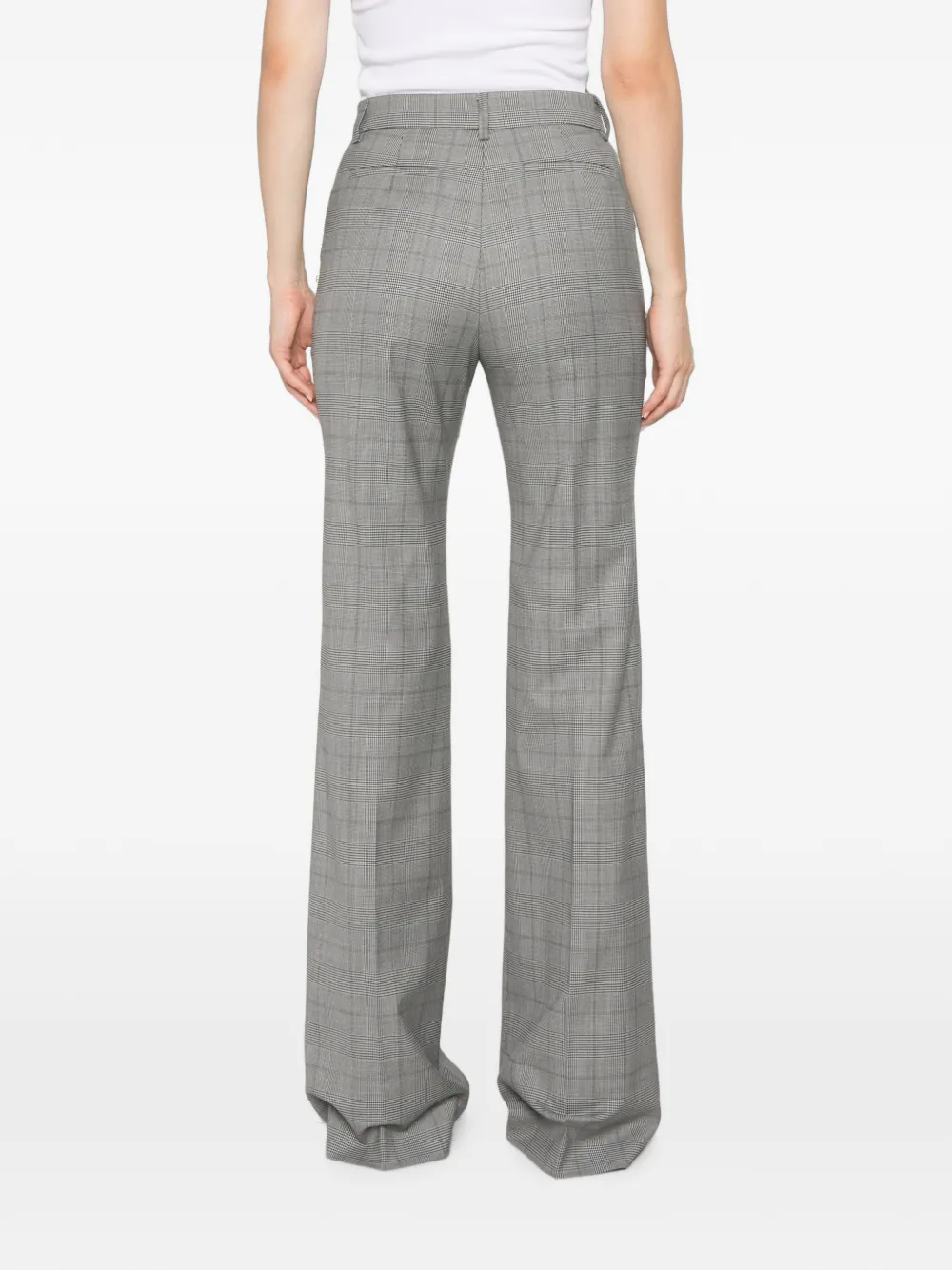 Sportmax Spxanfora Prince of Wales Check Trousers in Black, view 4