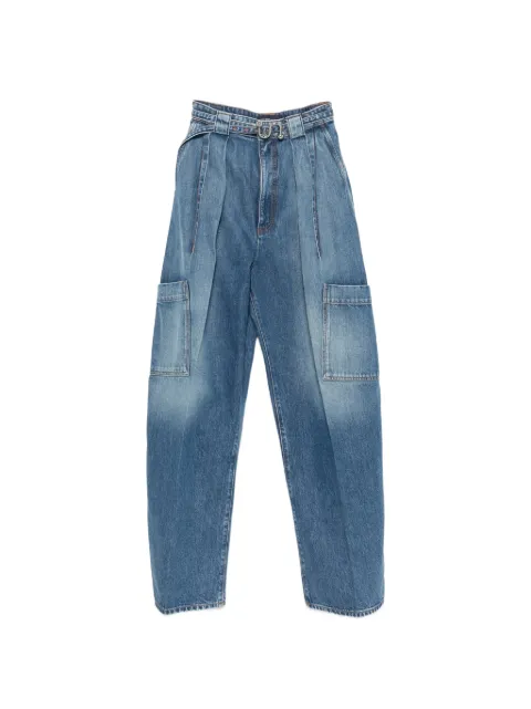 Sportmax oversized denim cargo trousers