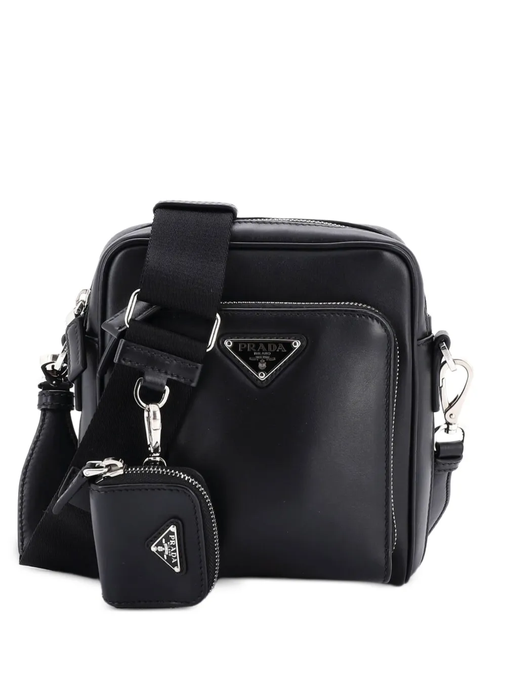 Prada Pre-Owned Front Pocket Leather Small crossbody bag - Nero