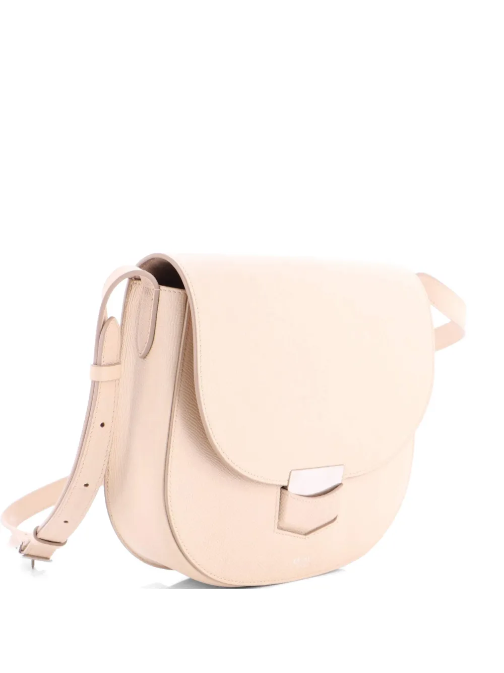 Celine Pre-Owned Trotteur Grainy Leather Medium crossbody bag - Nude