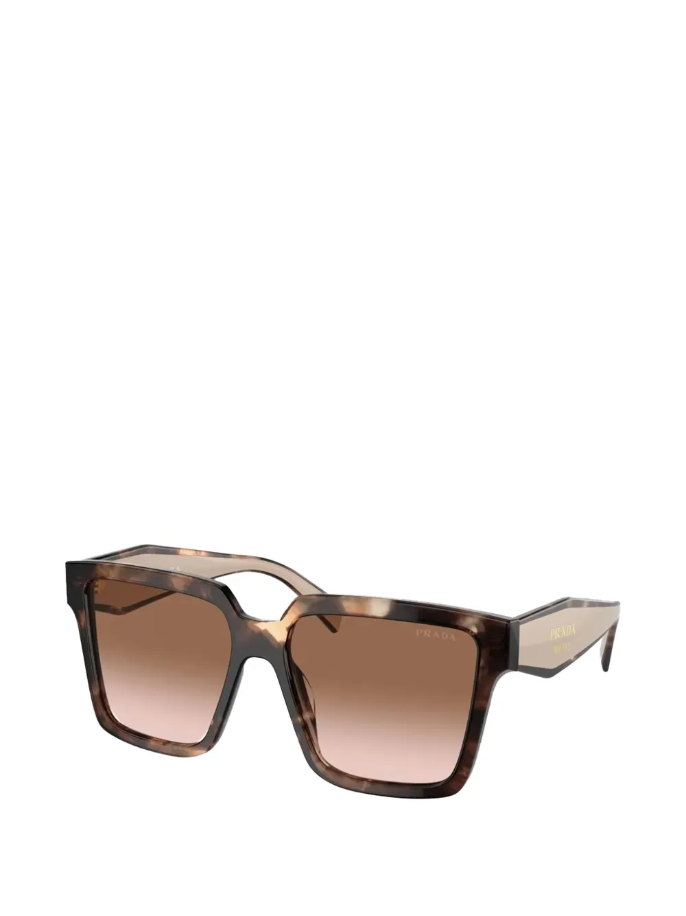 Prada Eyewear Zonnebril met vierkant montuur Bruin