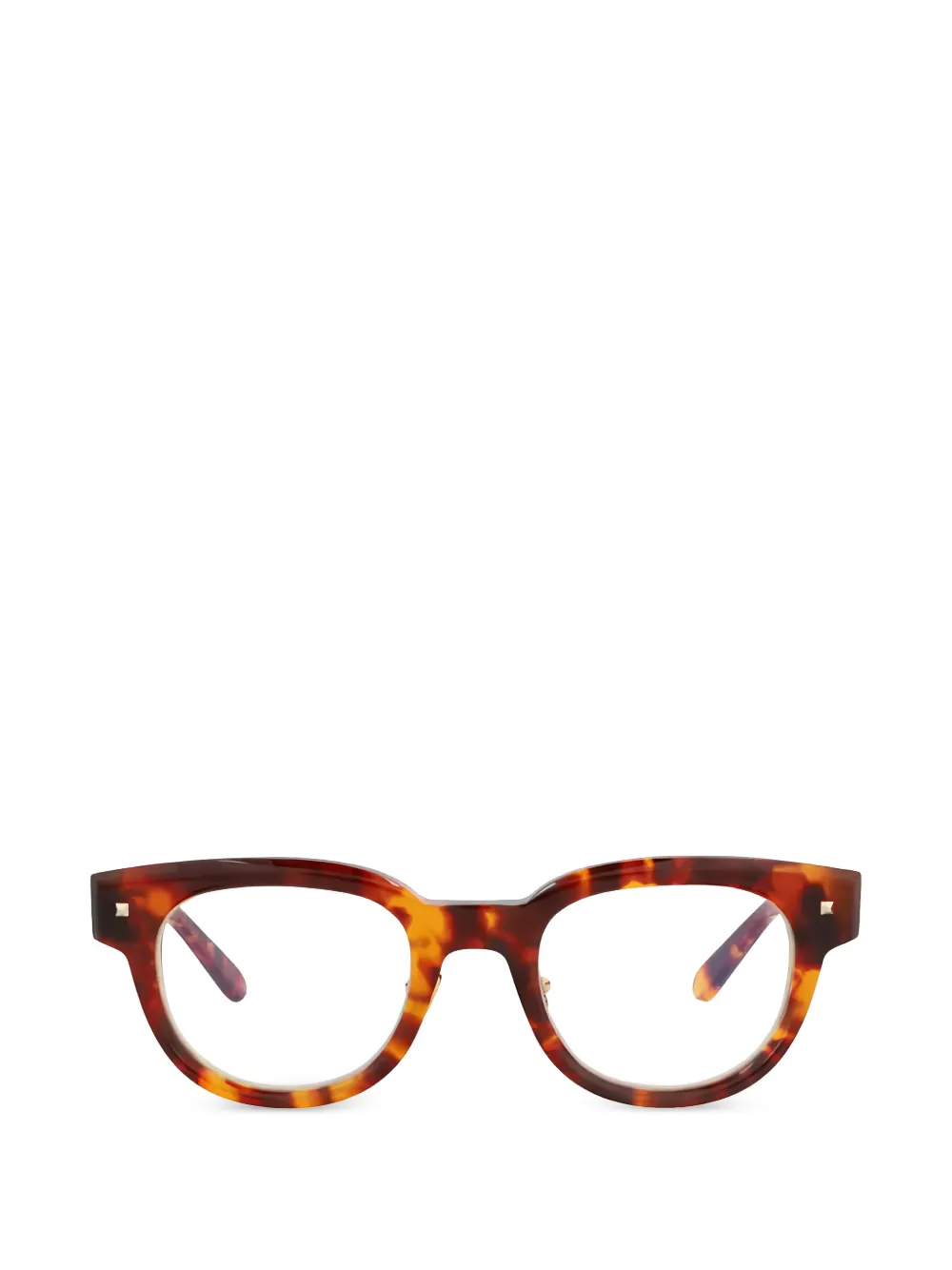 VALENTINO GARAVANI EYEWEAR round-frame glasses - Marrone