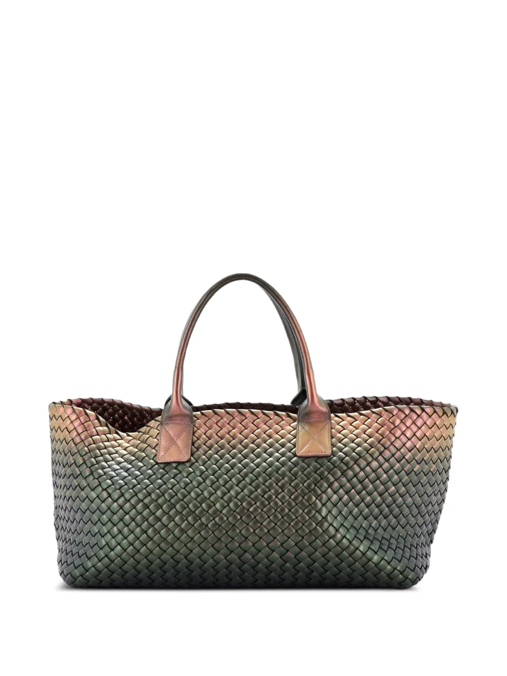 Bottega Veneta Pre-Owned Cabat Intrecciato Iridescent Nappa Medium tote bag - Effetto metallizzato
