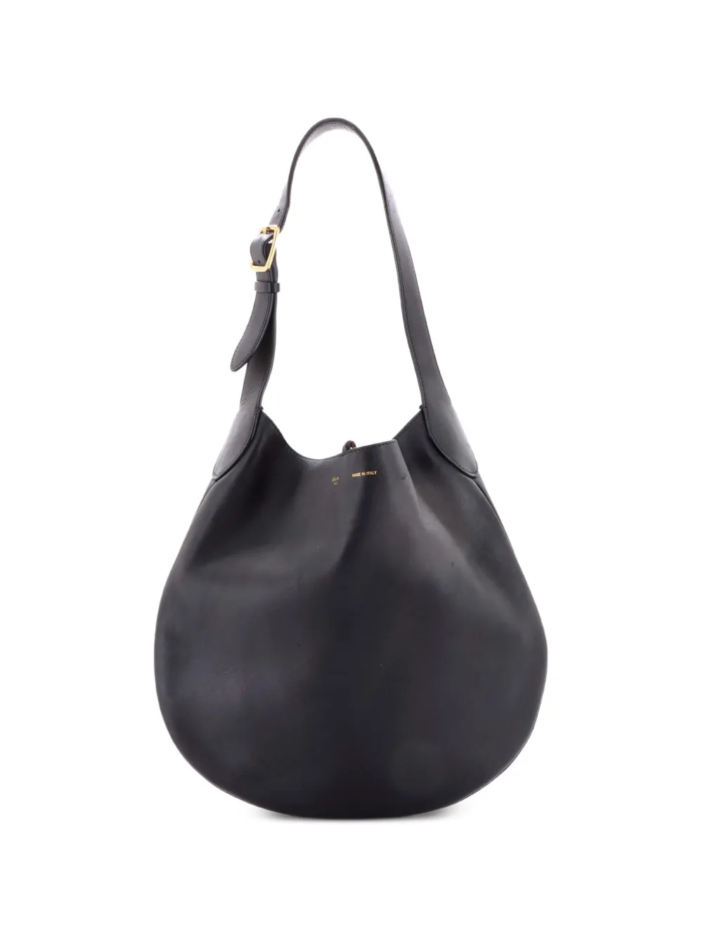 Celine Pre-Owned Belted Leather Medium hobo bag - Nero