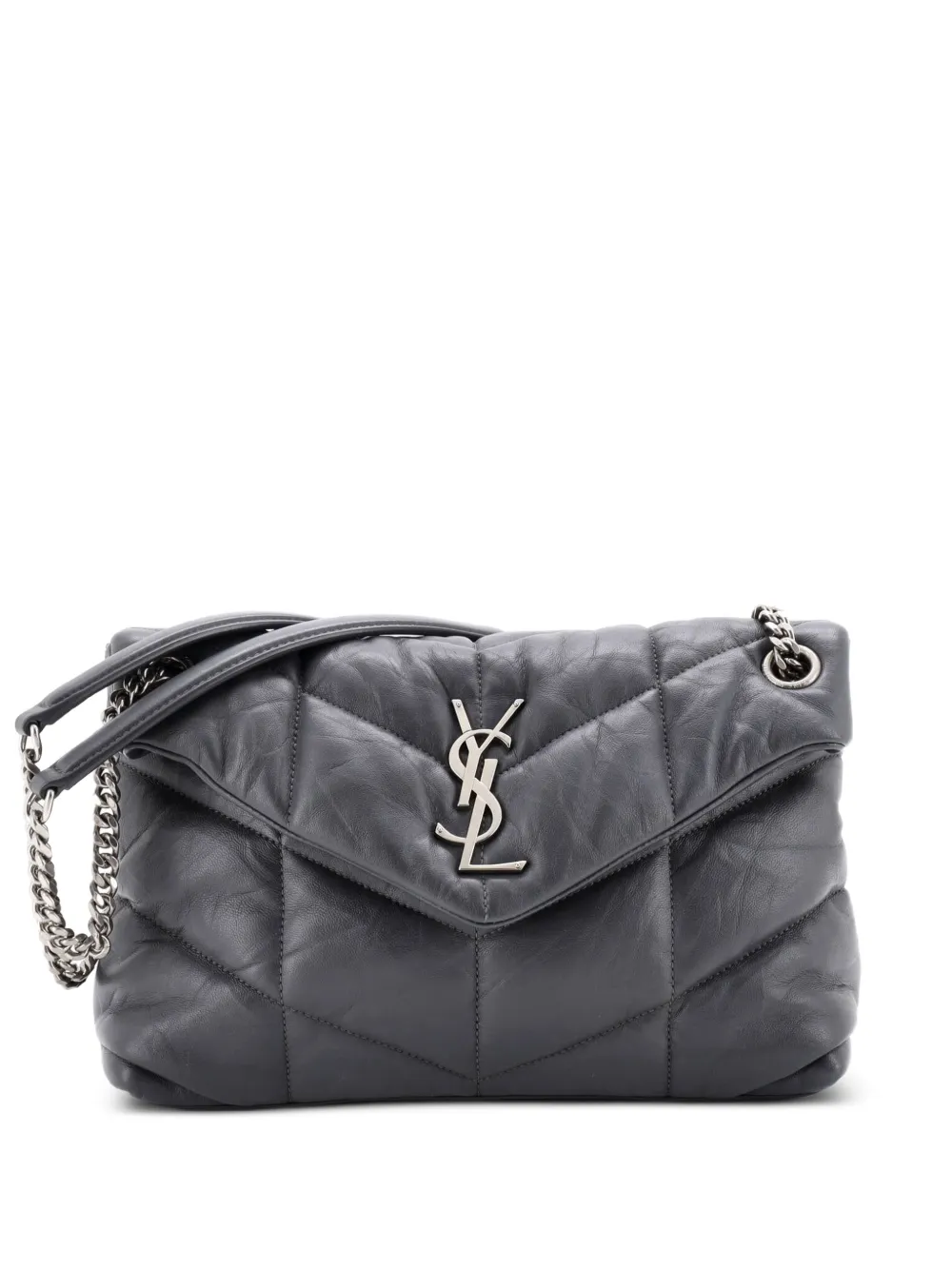 Saint Laurent Pre-Owned Loulou Puffer Shoulder Bag Quilted Leather Small crossbody bag - Grigio