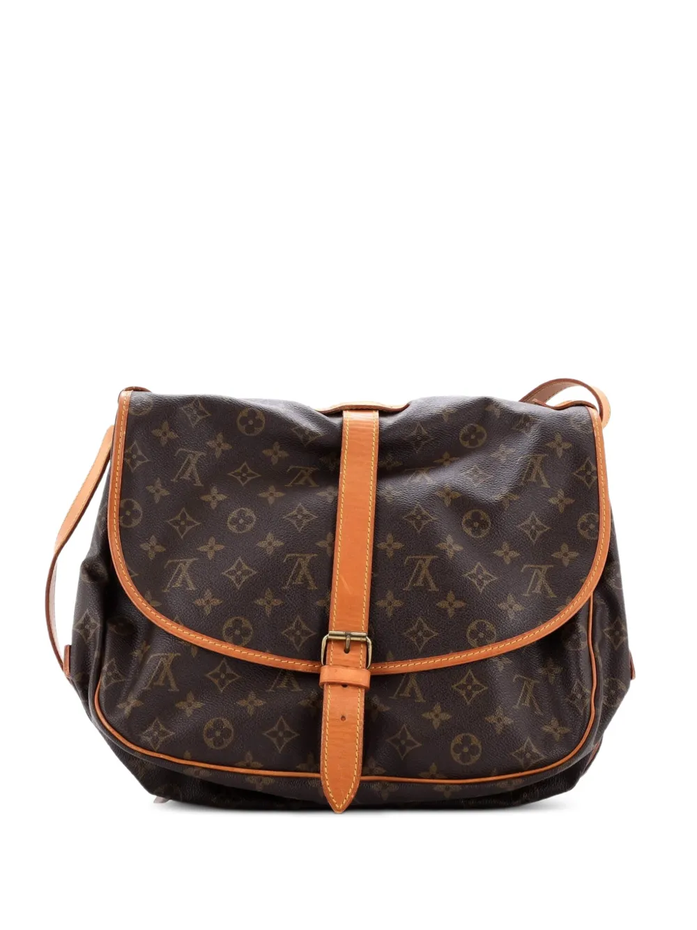 Louis Vuitton Pre-Owned Saumur Handbag Monogram Canvas 35 crossbody bag - Marrone