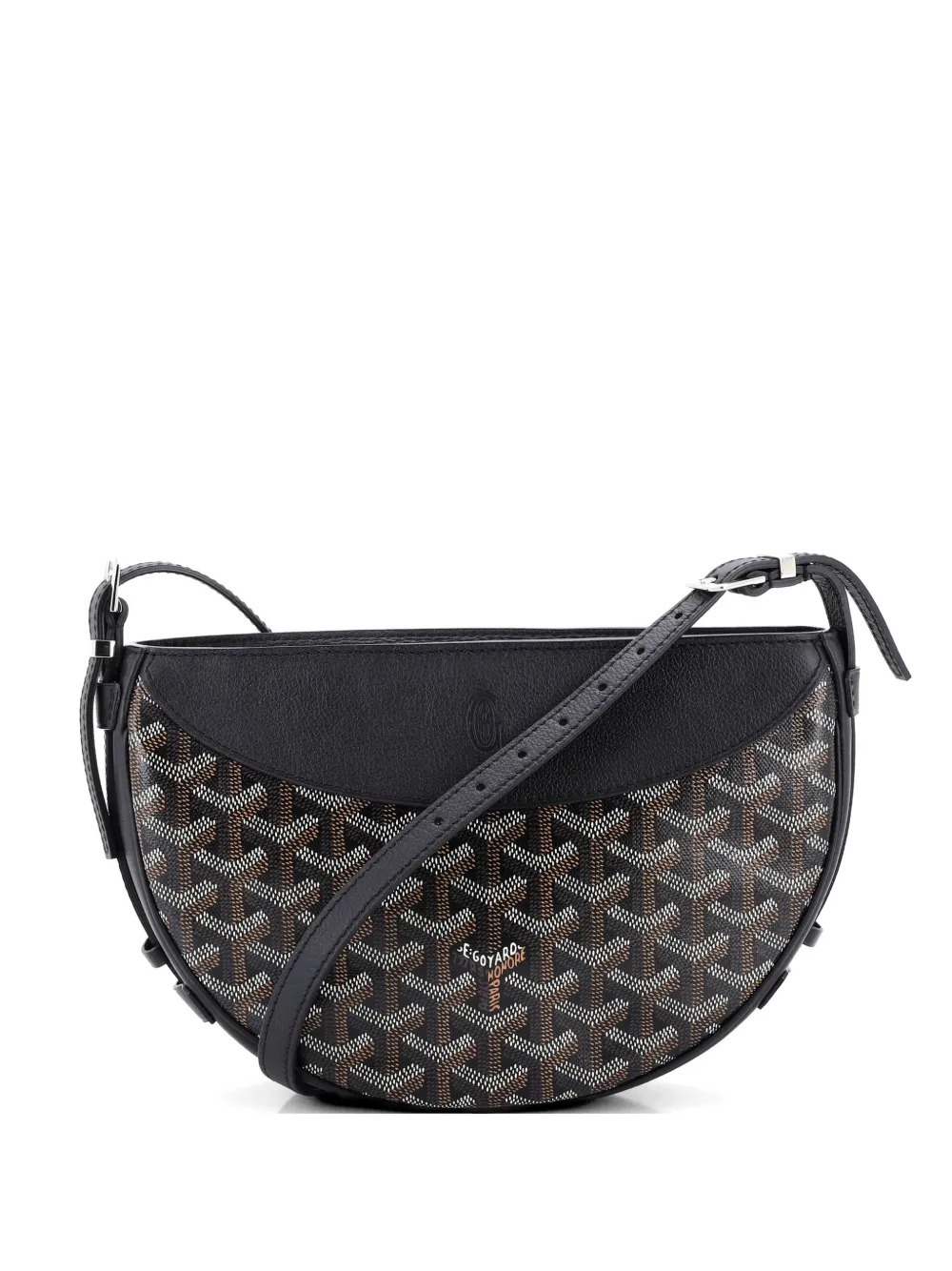 Goyard Pre-Owned Hirondelle Coated Canvas and Leather shoulder bag - Nero