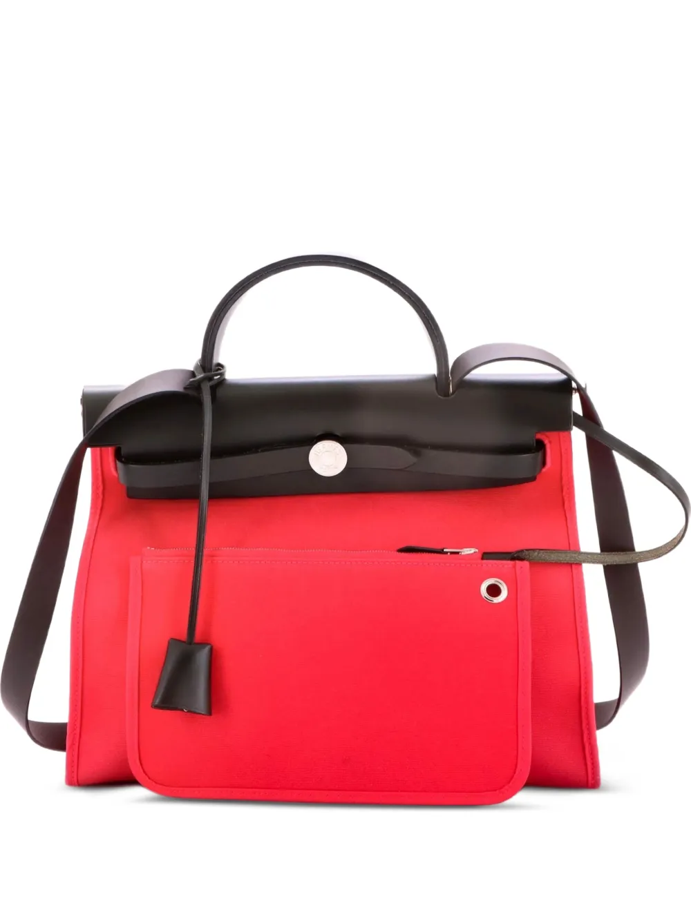 Hermès Pre-Owned Herbag Zip Leather and Toile 31 shoulder bag - Rosa