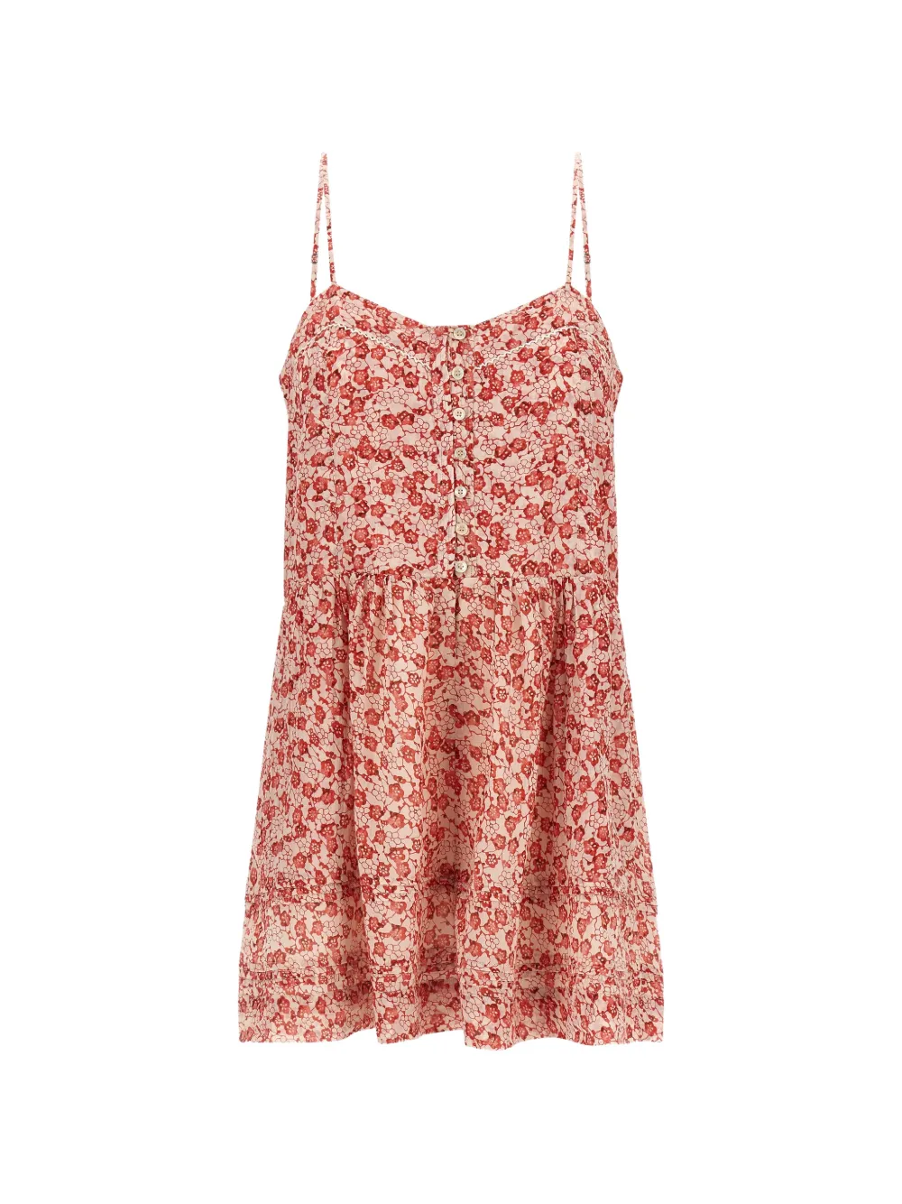MARANT ÉTOILE Vickie floral lace jumpsuit - Rosso
