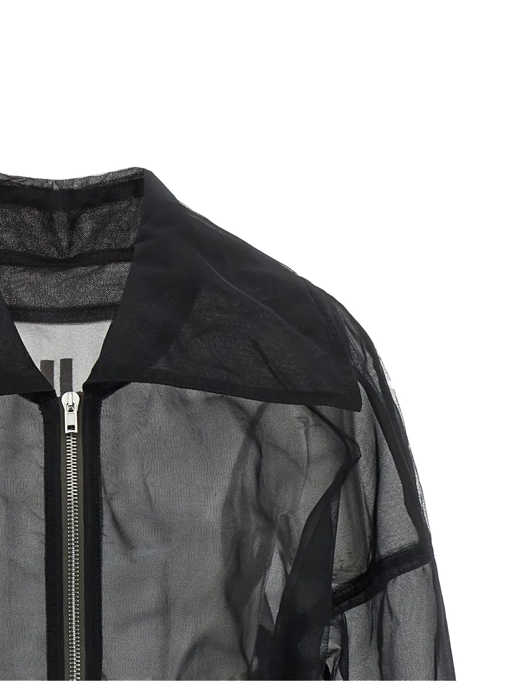 Rick Owens Cropped bomberjack met dracu-kraag Zwart