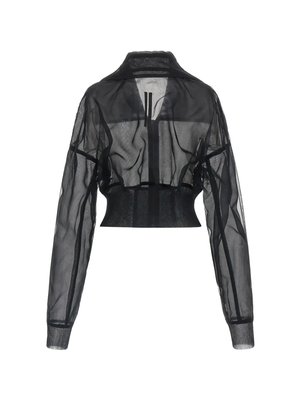 Rick Owens Cropped bomberjack met dracu-kraag Zwart