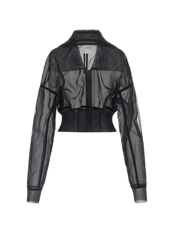 Rick Owens ドラキュカラークロップド ボンバージャケット | ブラック