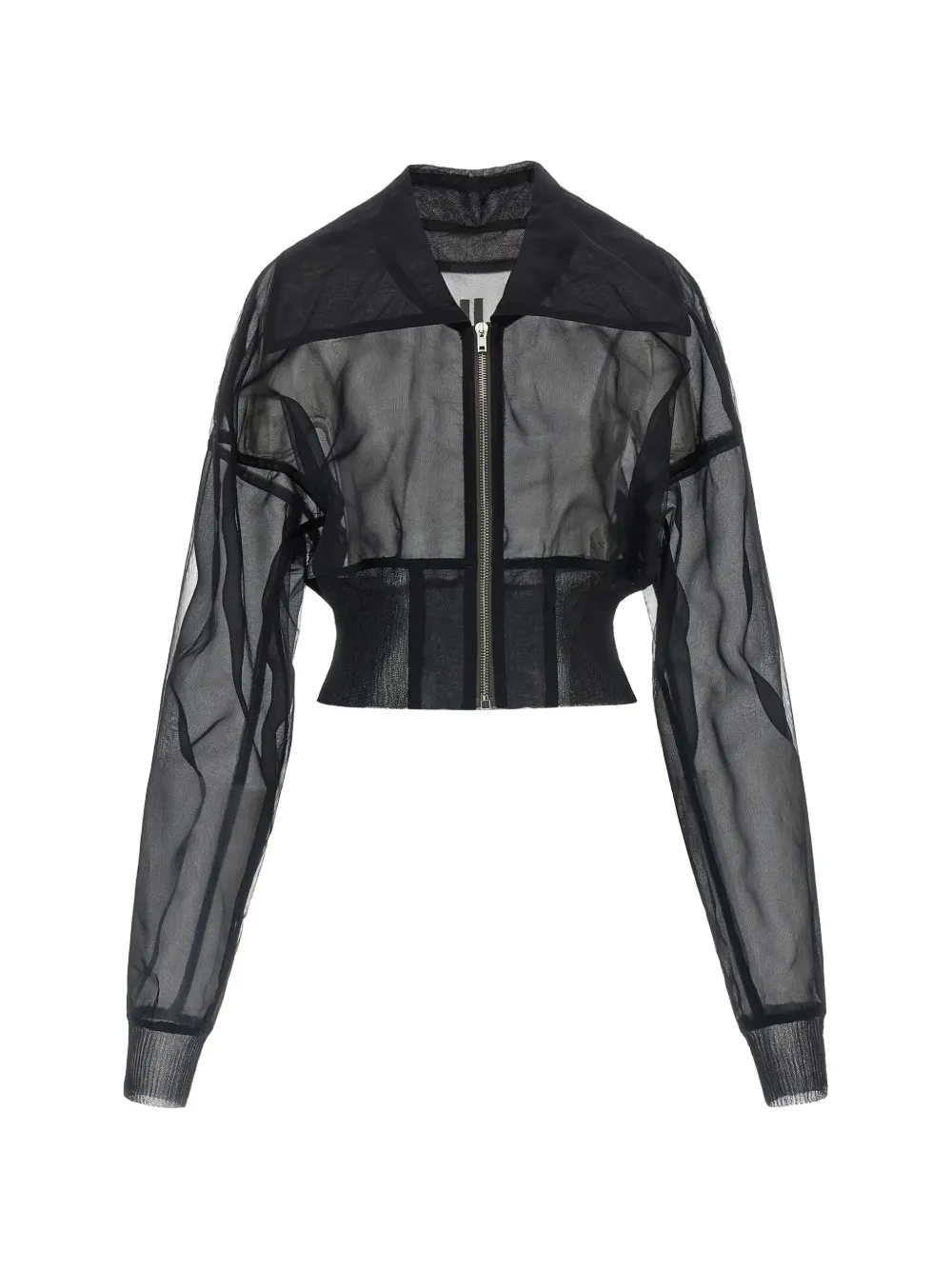 Rick Owens dracucollar cropped bomber jacket - Nero