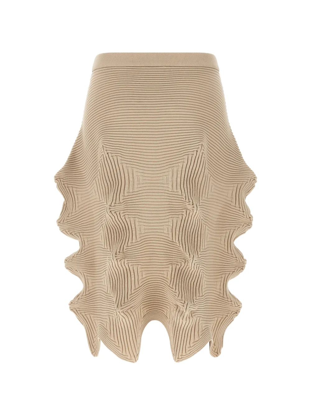 Issey Miyake Linkage asymmetrical skirt - Toni neutri
