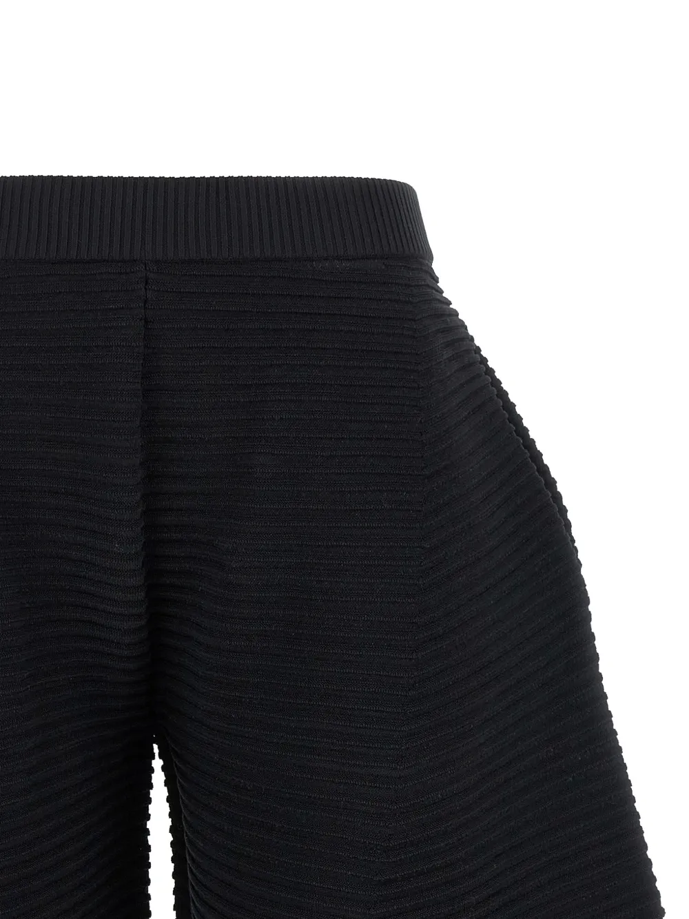 Issey Miyake Gebreide cropped broek Zwart