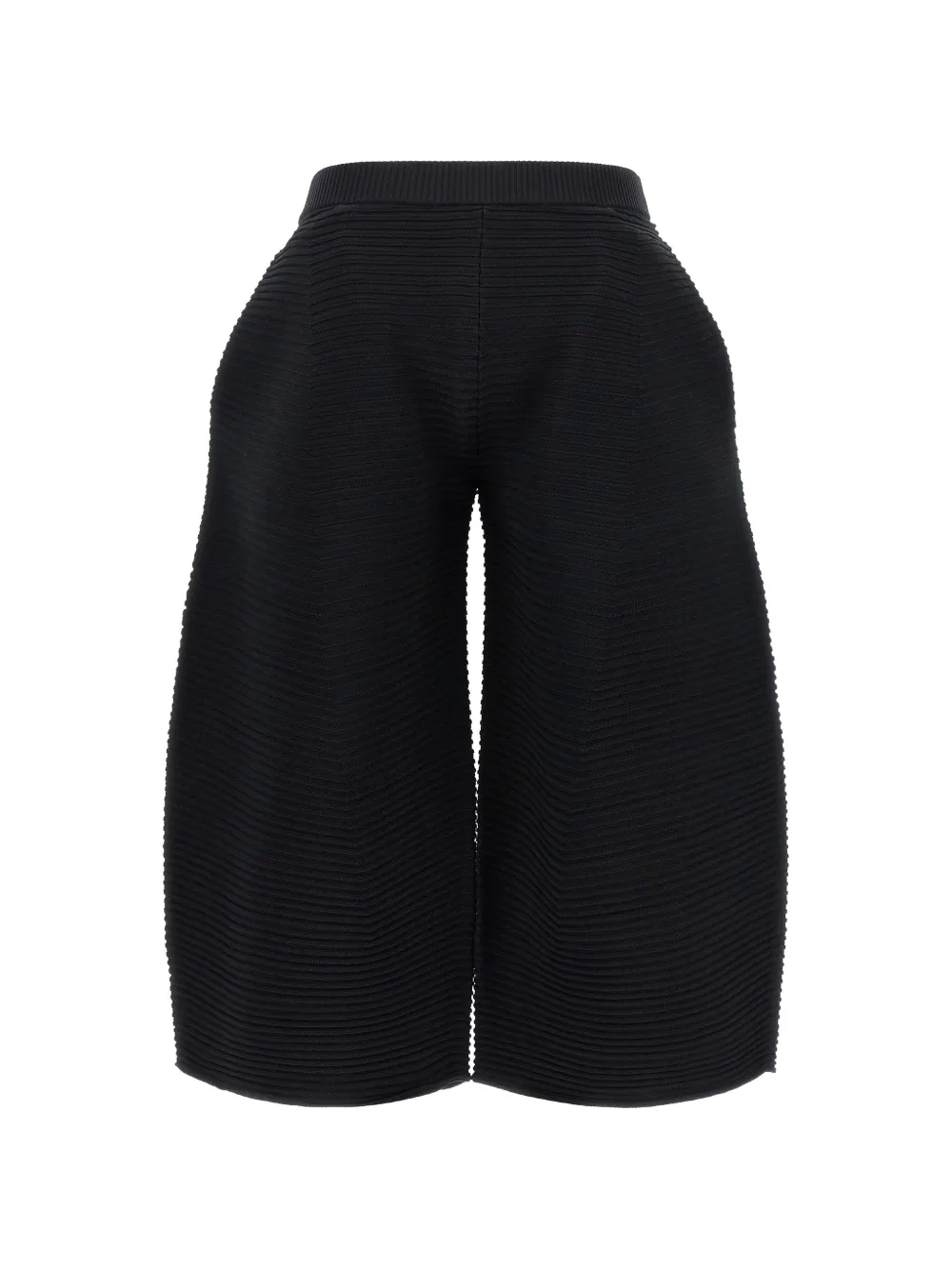 Issey Miyake Gebreide cropped broek Zwart