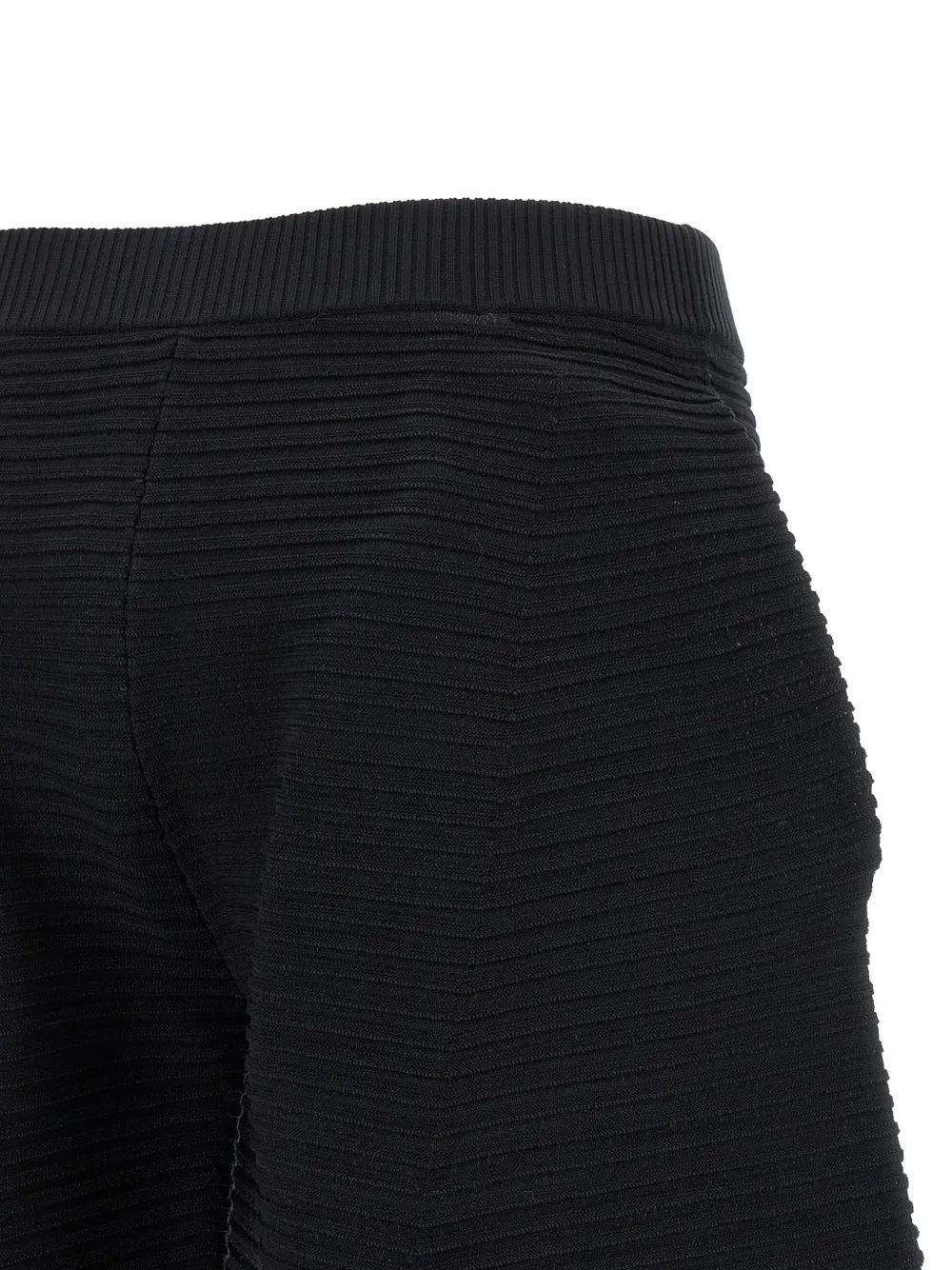 Issey Miyake Gebreide cropped broek Zwart