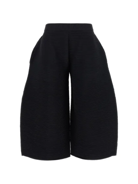 Issey Miyake corrugated knit cropped trousers