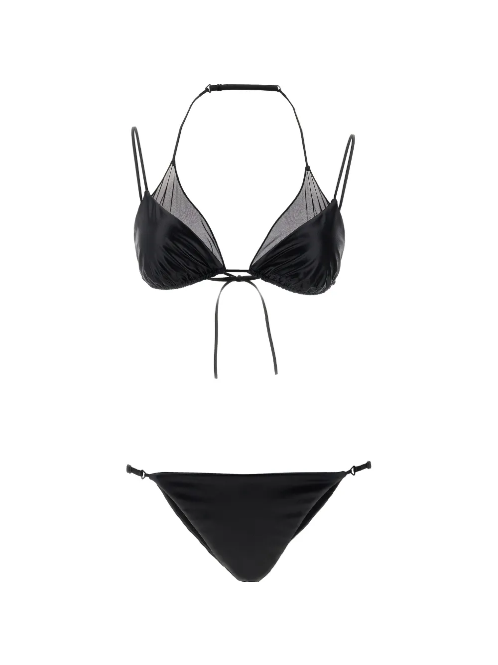ALLIS BEACHWEAR Ella tulle triangle bikini - Nero