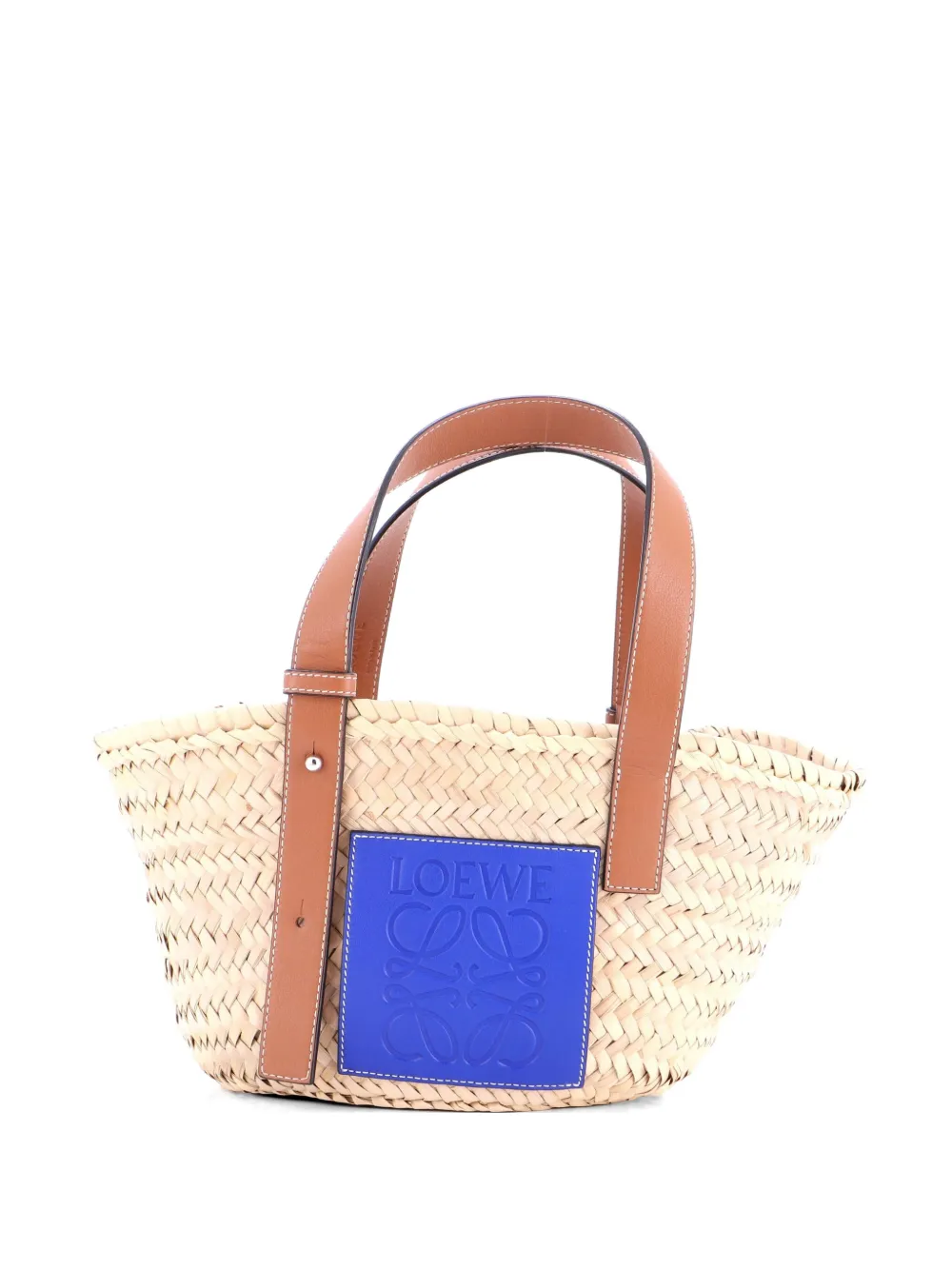Loewe Pre-Owned Basket Raffia Small tote bag - Blu