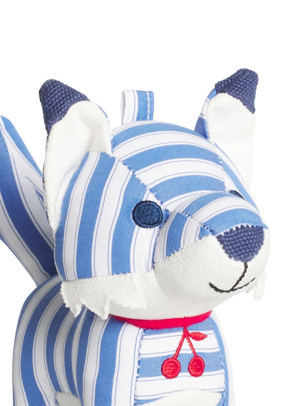 MAISON KITSUNE KIDS x Bonpoint gestreepte katoenen knuffel met kersen Blauw
