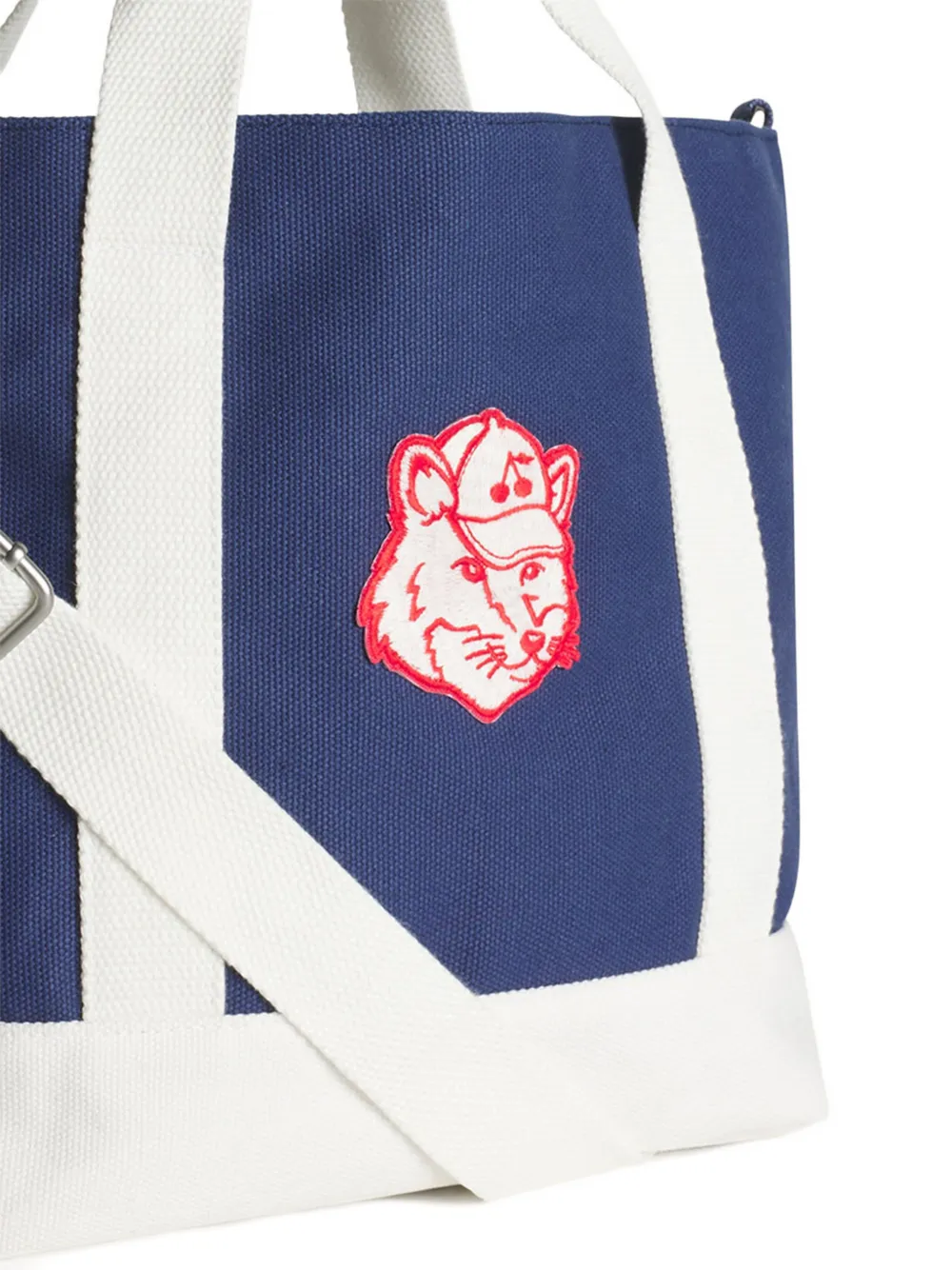 MAISON KITSUNE KIDS x Bonpoint Lane shopper met vossenkop Blauw
