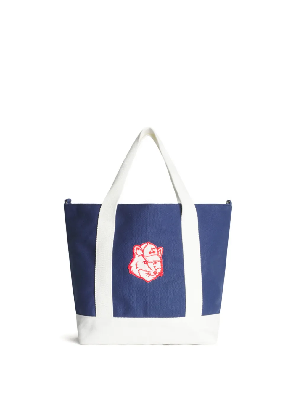 MAISON KITSUNE KIDS x Bonpoint Lane fox head tote bag - Blu