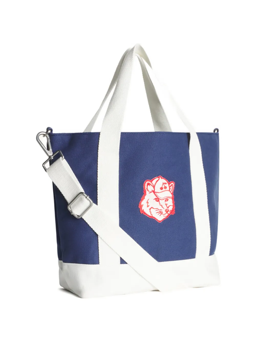 MAISON KITSUNE KIDS x Bonpoint Lane shopper met vossenkop Blauw