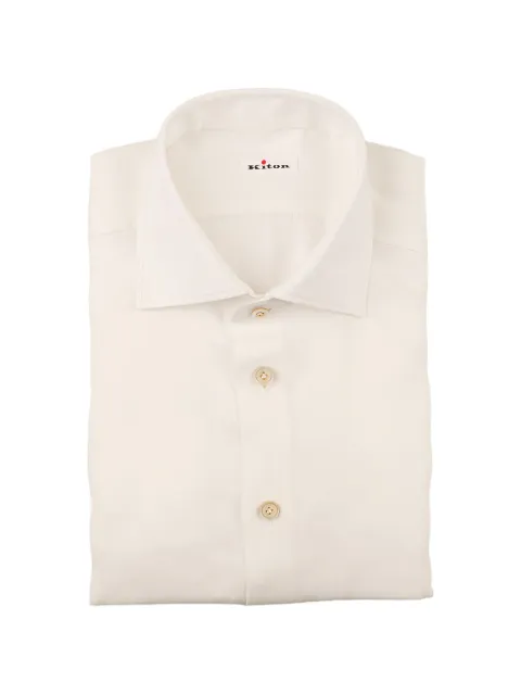 Kiton spread-collar shirt