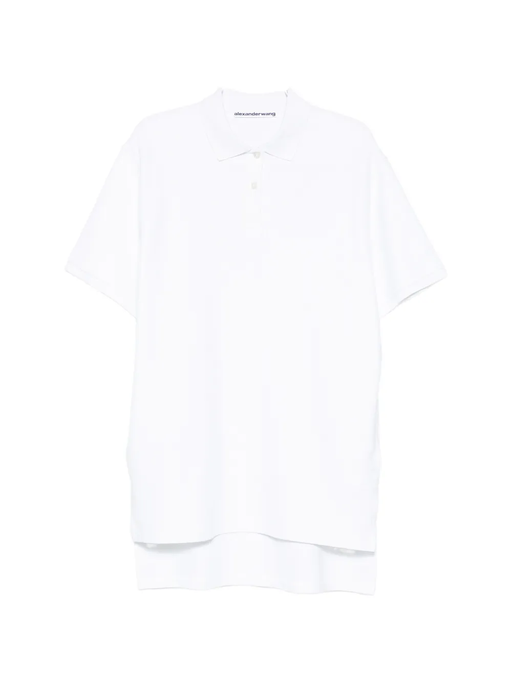 Alexander Wang high-low polo mini dress - Bianco