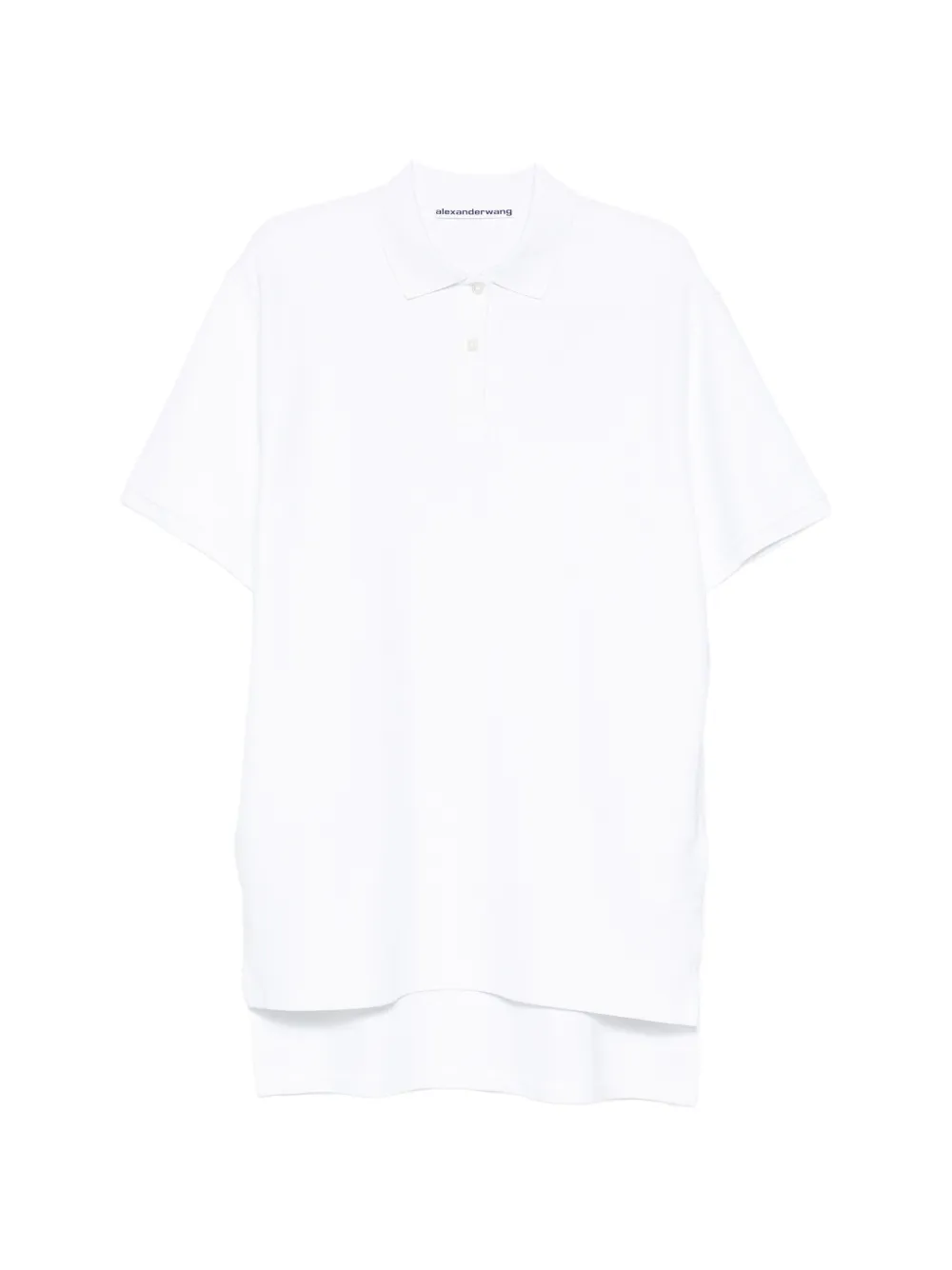 Alexander Wang high-low polo mini dress - Bianco