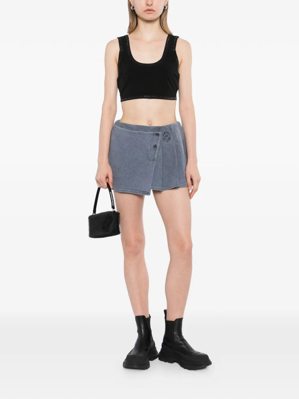 Alexander Wang Geplooide wikkelrok Blauw