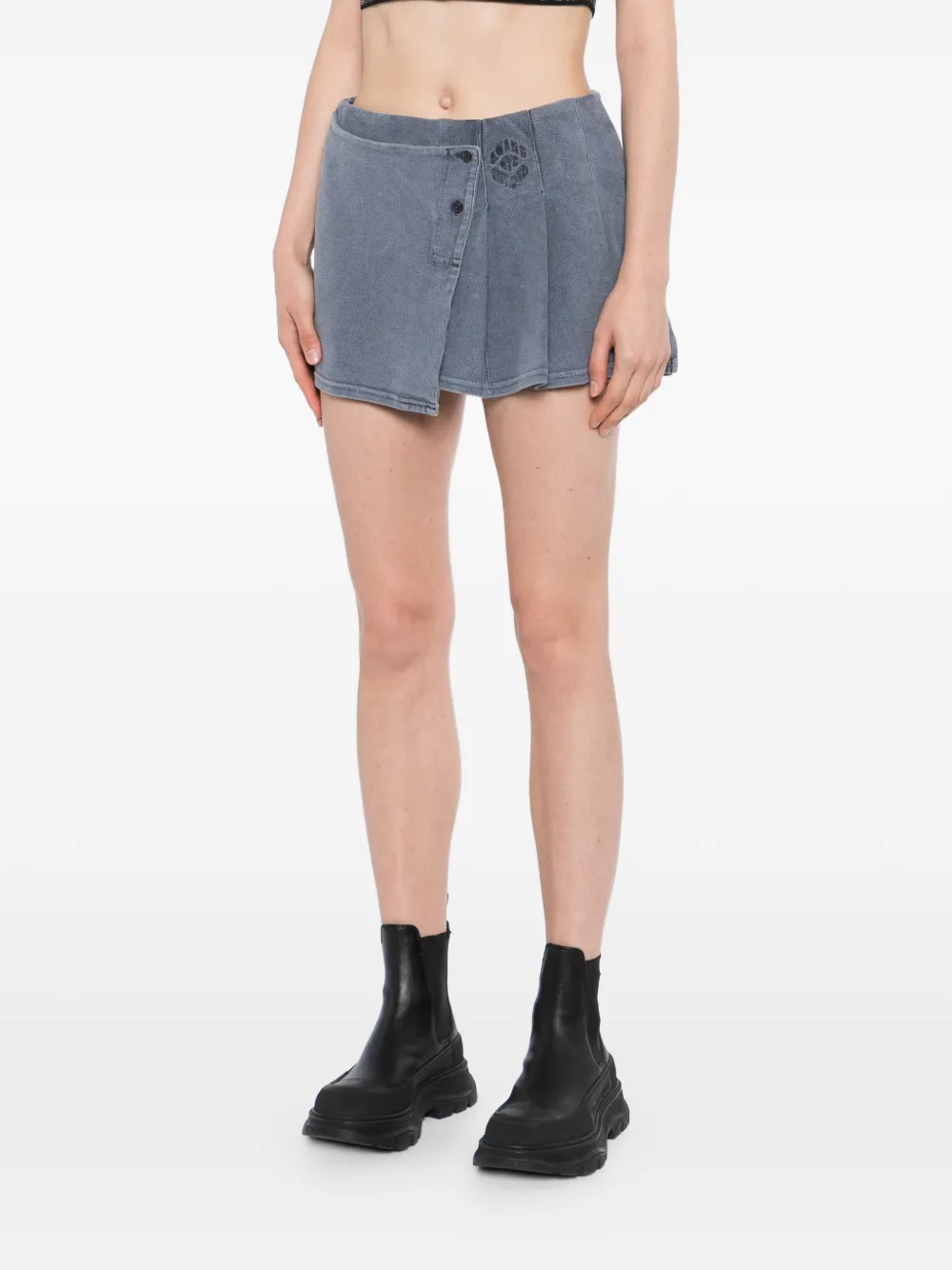 Alexander Wang Geplooide wikkelrok Blauw