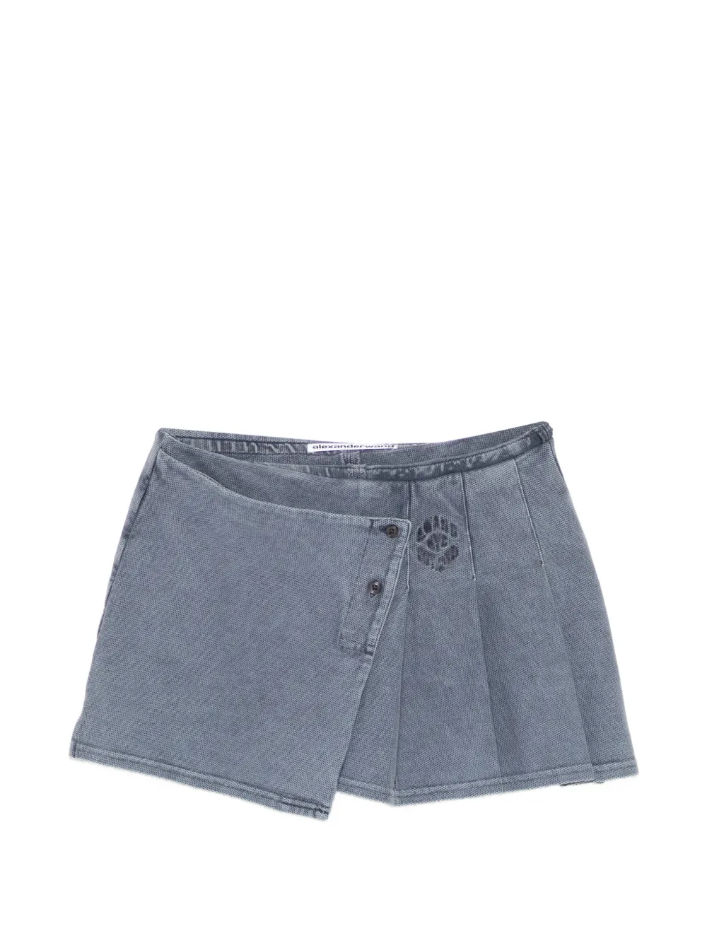Alexander Wang pleated wrap mini skirt - Blu