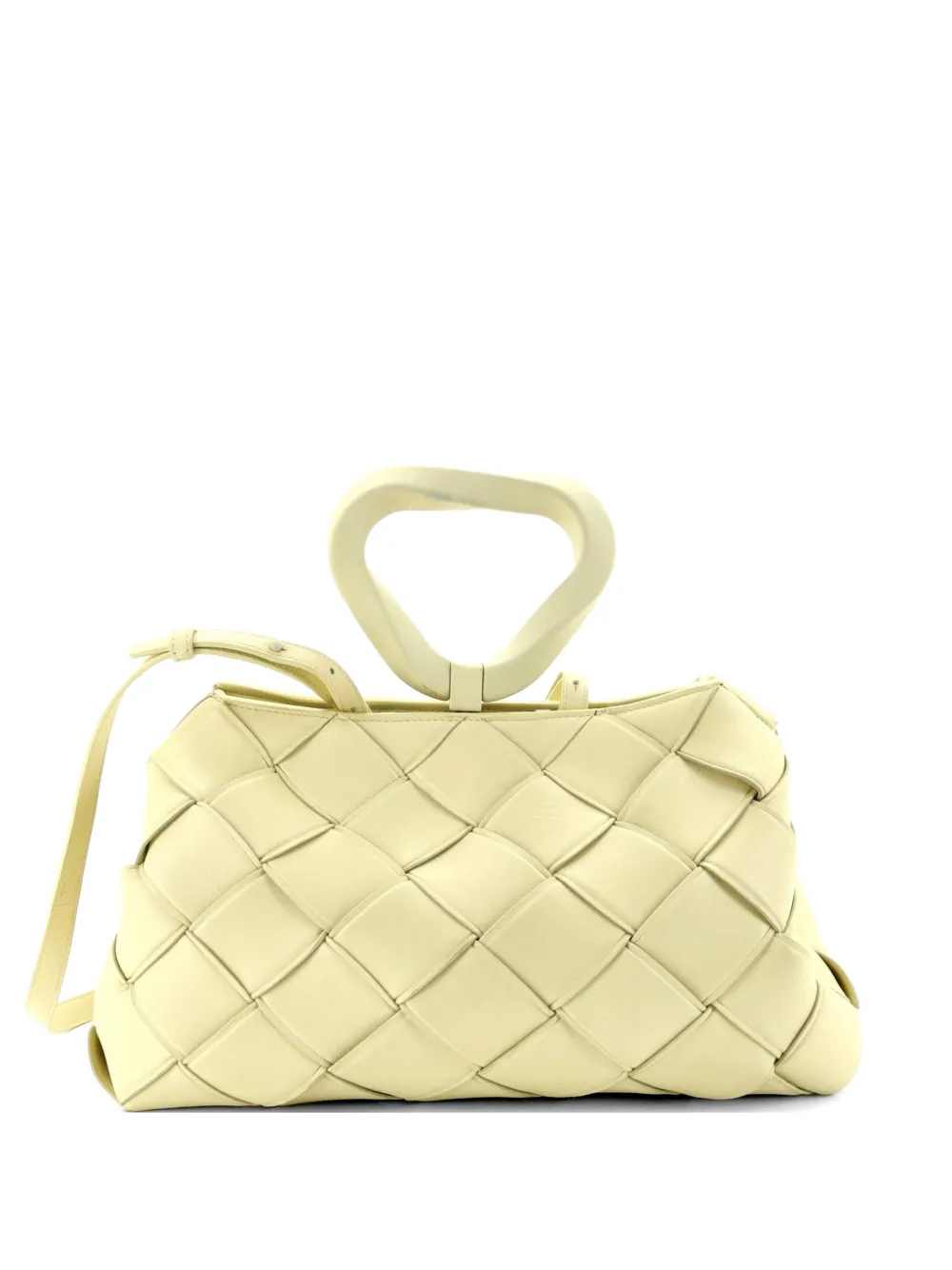 Bottega Veneta Pre-Owned Grasp Top Handle Bag Maxi Intrecciato Leather satchel - Gelb